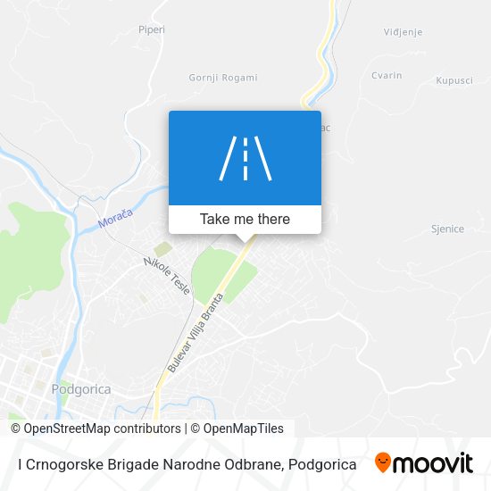I Crnogorske Brigade Narodne Odbrane map
