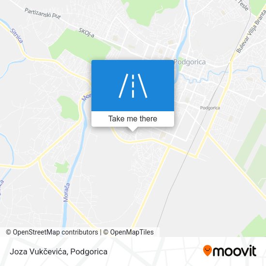 Joza Vukčevića map