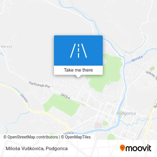 Miloša Vuškovića map