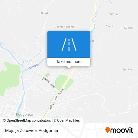 Mojsija Zečevića map