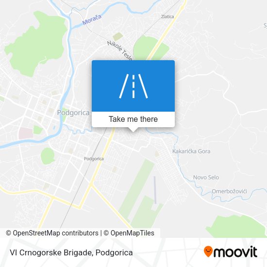 VI Crnogorske Brigade map
