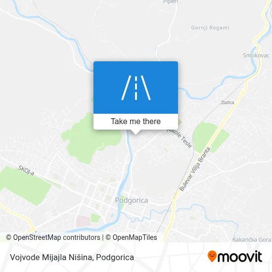 Vojvode Mijajla Nišina map