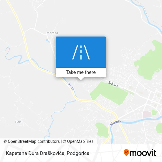 Kapetana Đura Draškovića map