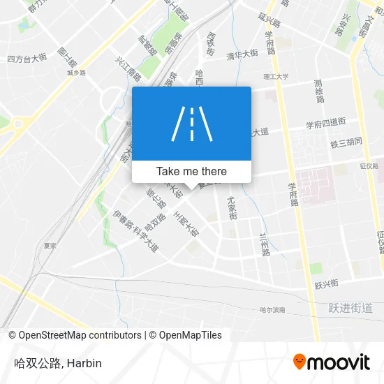 哈双公路 map