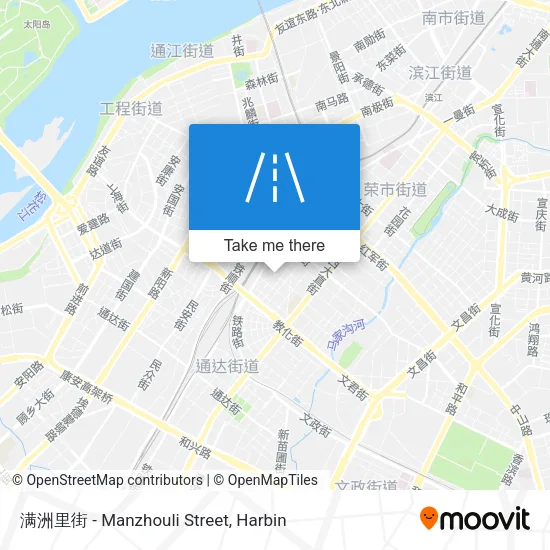 满洲里街 - Manzhouli Street map