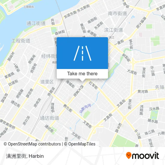 满洲里街 map