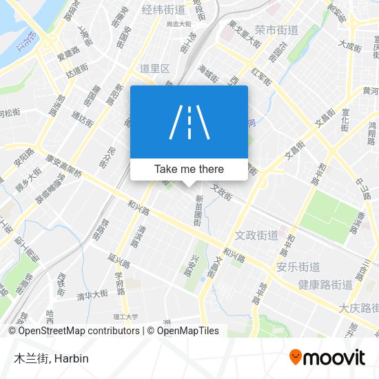 木兰街 map