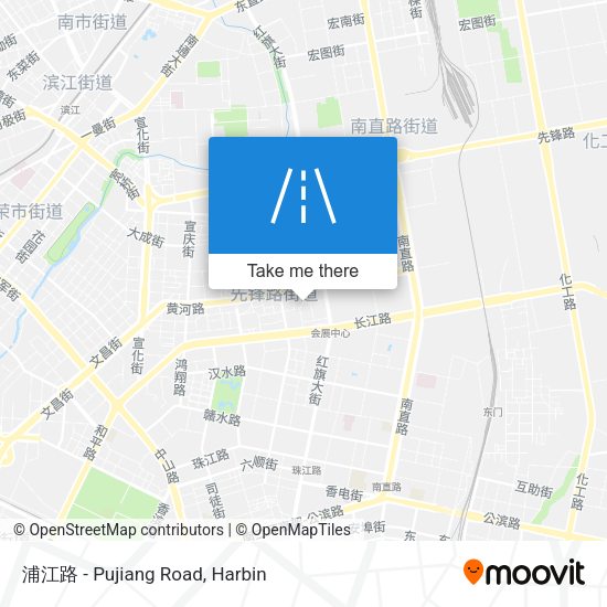 浦江路 - Pujiang Road map