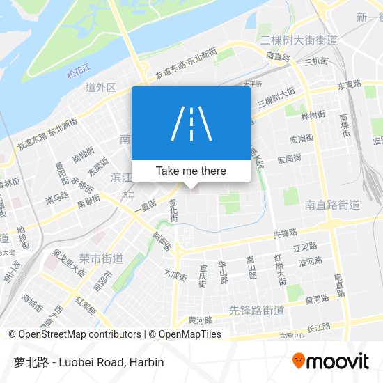 萝北路 - Luobei Road map