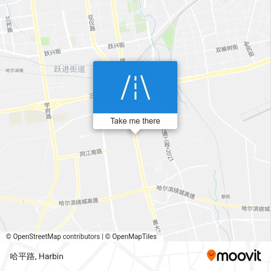 哈平路 map