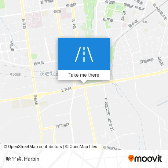 哈平路 map