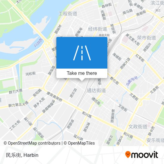 民乐街 map