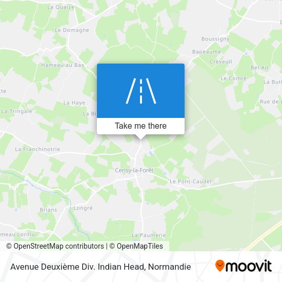 Avenue Deuxième Div. Indian Head map