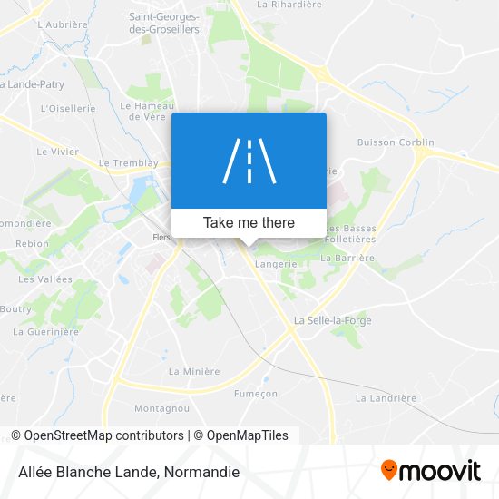 Allée Blanche Lande map