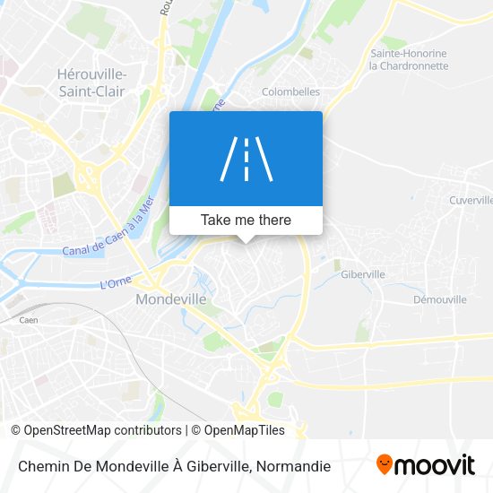 Chemin De Mondeville À Giberville map