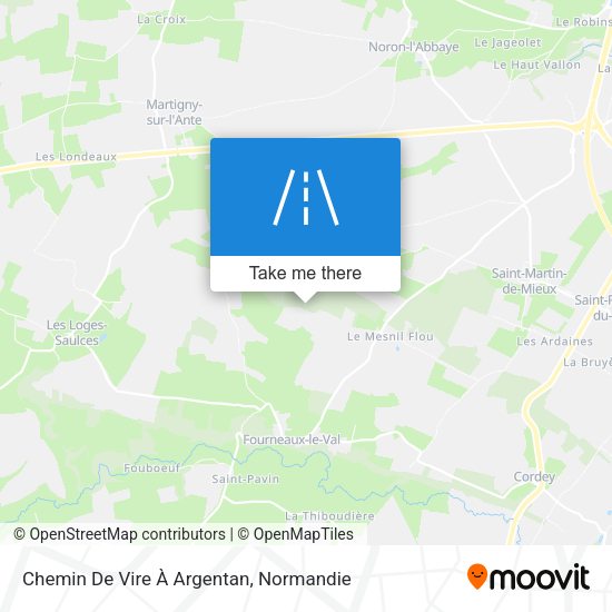 Chemin De Vire À Argentan map
