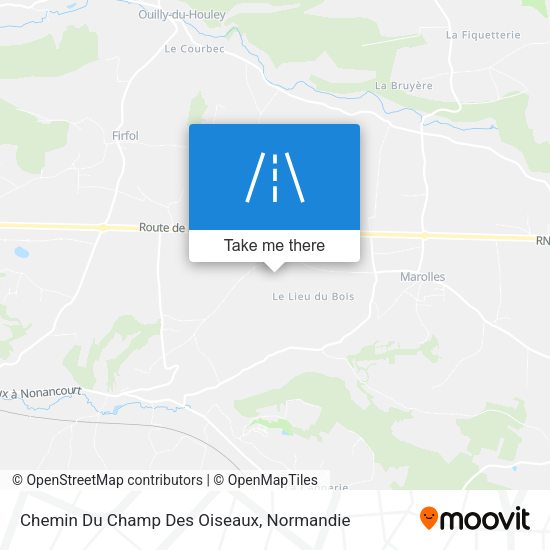 Chemin Du Champ Des Oiseaux map