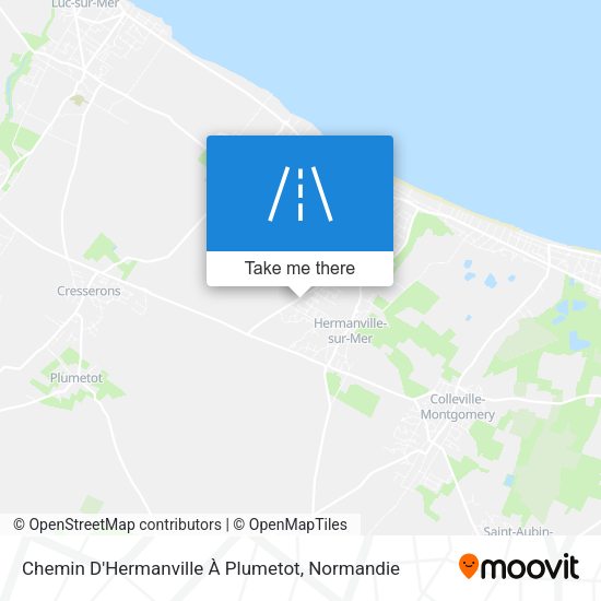 Chemin D'Hermanville À Plumetot map