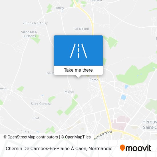 Chemin De Cambes-En-Plaine À Caen map