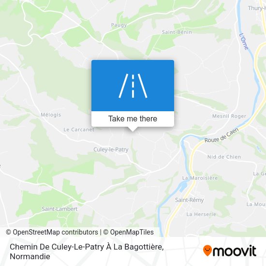 Chemin De Culey-Le-Patry À La Bagottière map