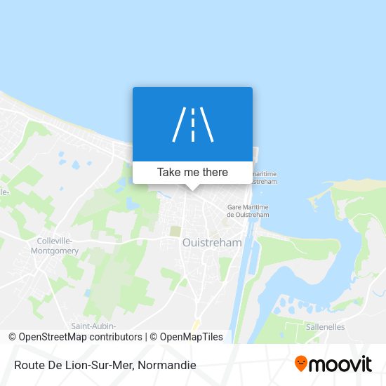 Route De Lion-Sur-Mer map