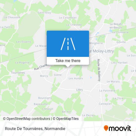 Route De Tournières map