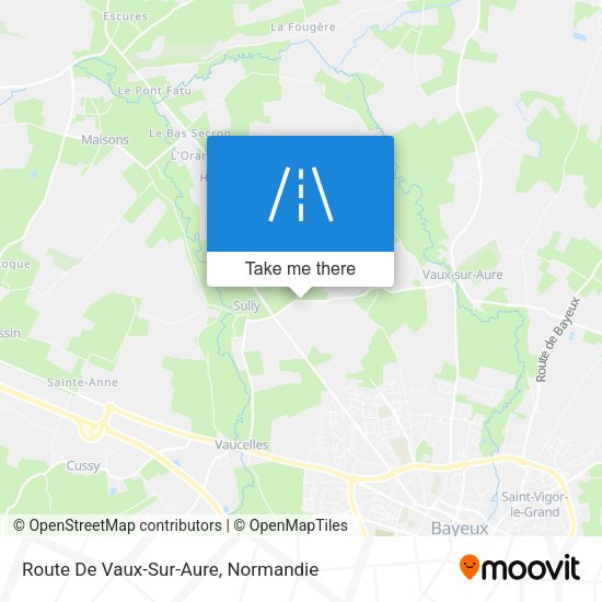 Route De Vaux-Sur-Aure map
