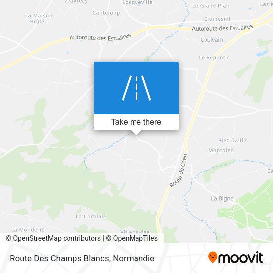 Route Des Champs Blancs map