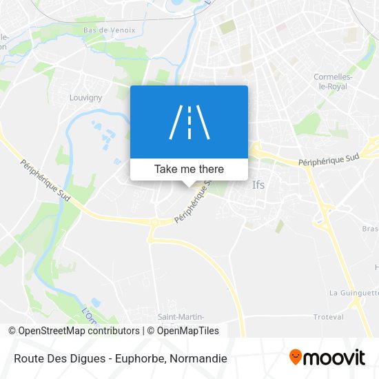 Route Des Digues - Euphorbe map