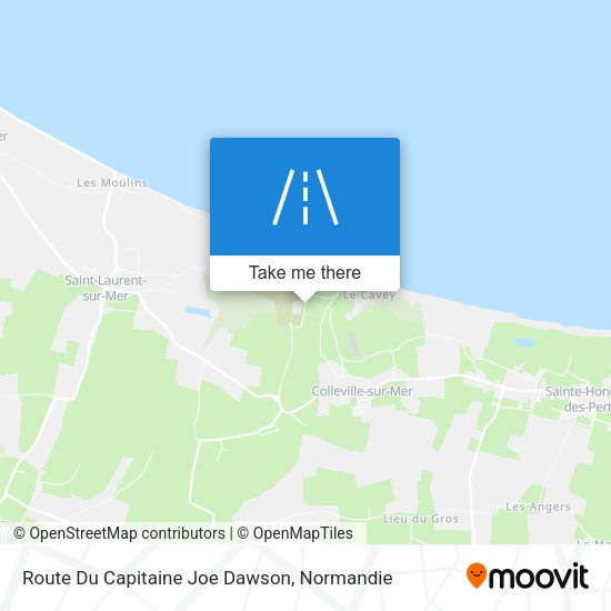 Route Du Capitaine Joe Dawson map