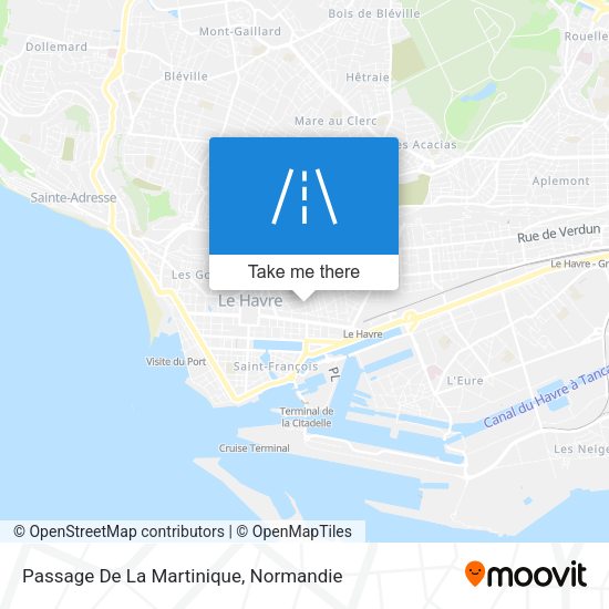 Passage De La Martinique map