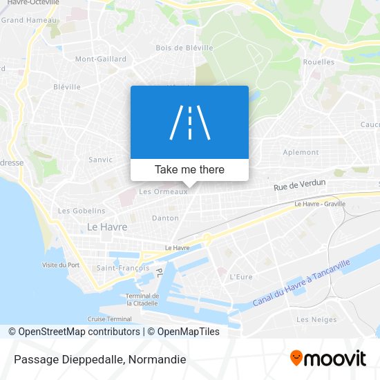 Passage Dieppedalle map