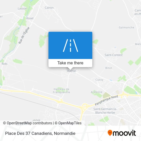 Place Des 37 Canadiens map