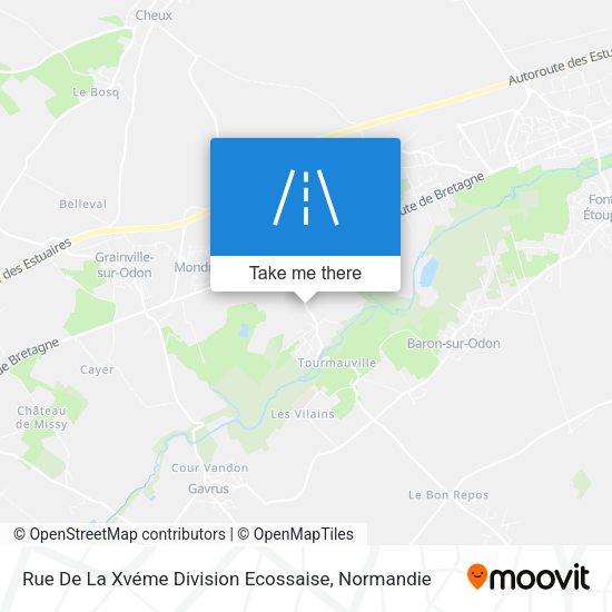 Rue De La Xvéme Division Ecossaise map