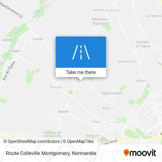 Route Colleville Montgomery map