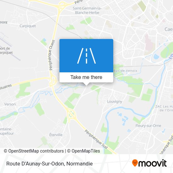 Route D'Aunay-Sur-Odon map