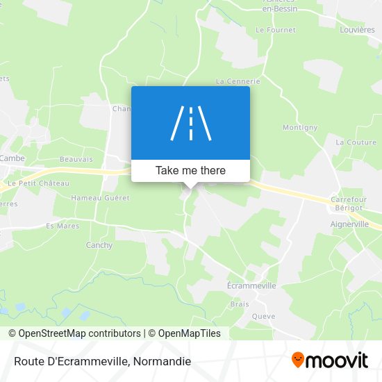 Route D'Ecrammeville map
