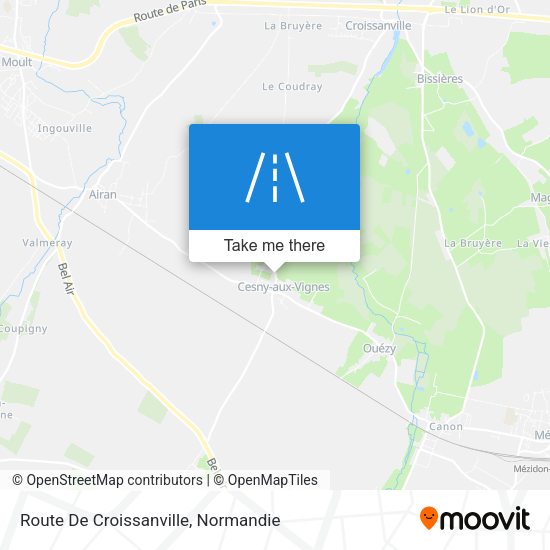 Route De Croissanville map
