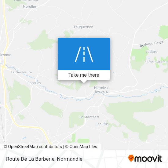 Route De La Barberie map