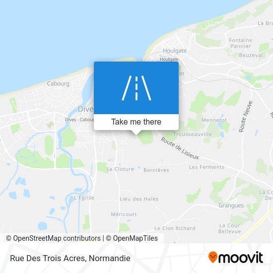 Rue Des Trois Acres map
