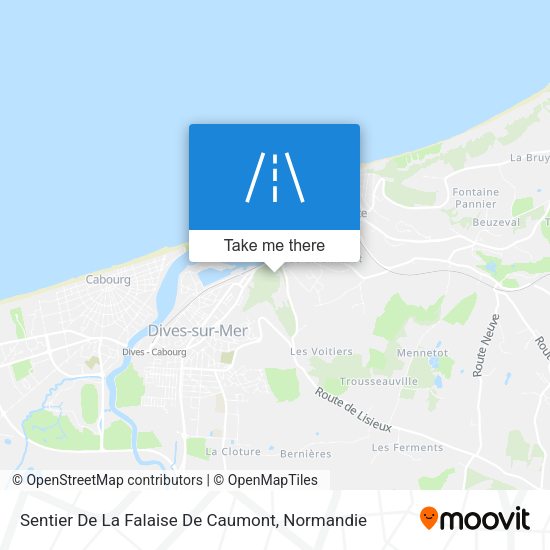 Sentier De La Falaise De Caumont map