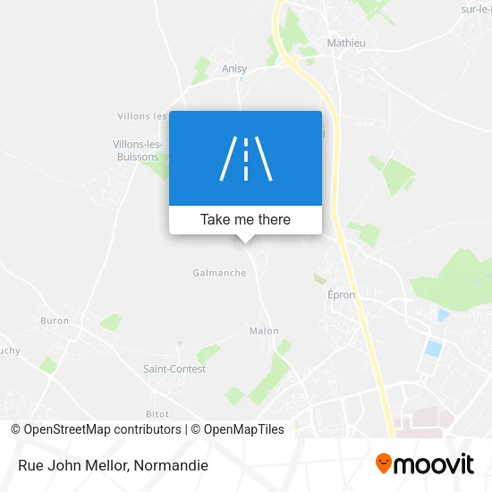 Rue John Mellor map