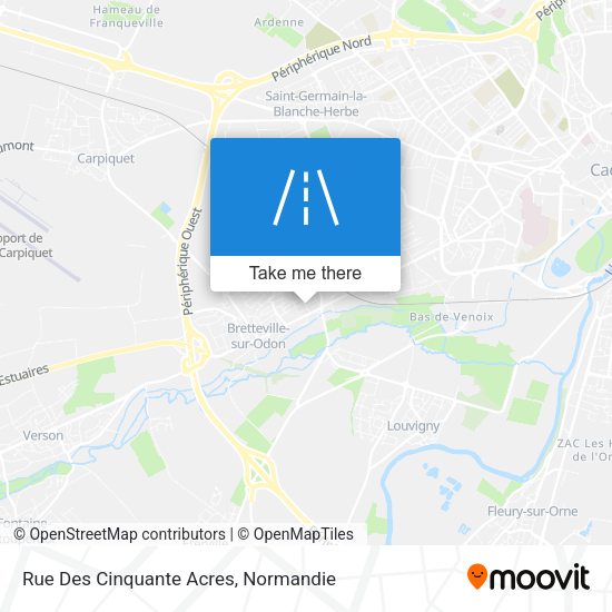 Rue Des Cinquante Acres map