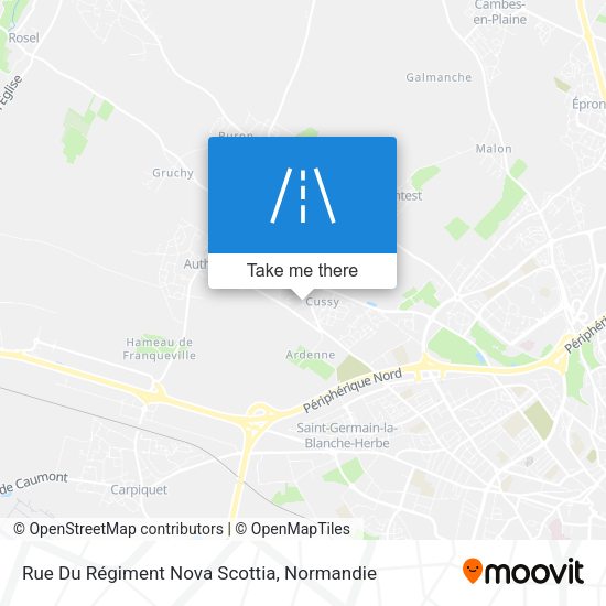 Rue Du Régiment Nova Scottia map