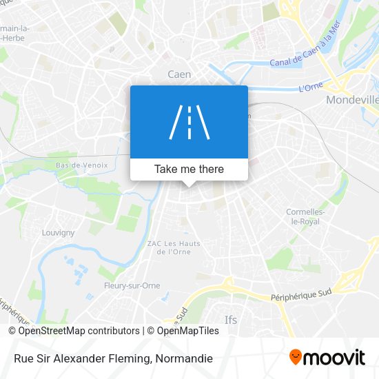 Rue Sir Alexander Fleming map
