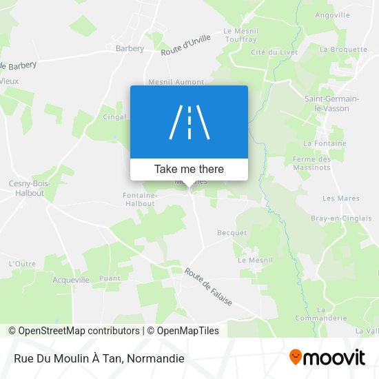 Rue Du Moulin À Tan map