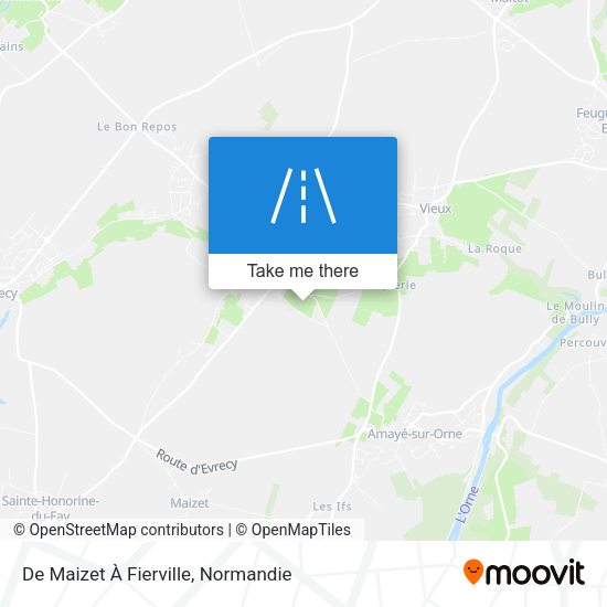 De Maizet À Fierville map