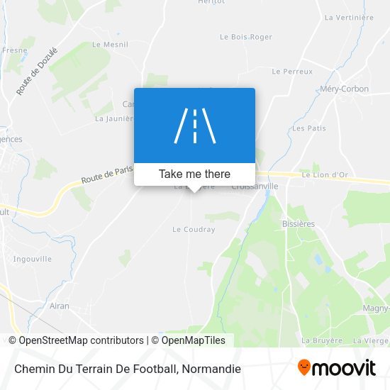 Chemin Du Terrain De Football map