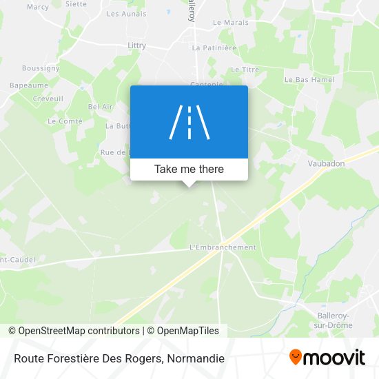 Route Forestière Des Rogers map