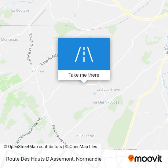 Route Des Hauts D'Assemont map